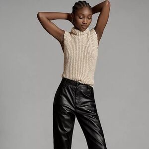 NWT Anthropologie Pilcro Lurex Sweater Tank Vest XL
